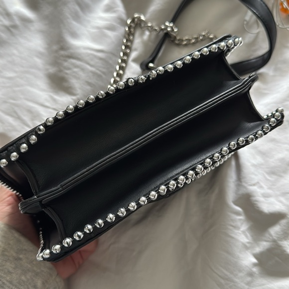 MERSI Black Studded Chain Shoulder Bag - Picture 5 of 5